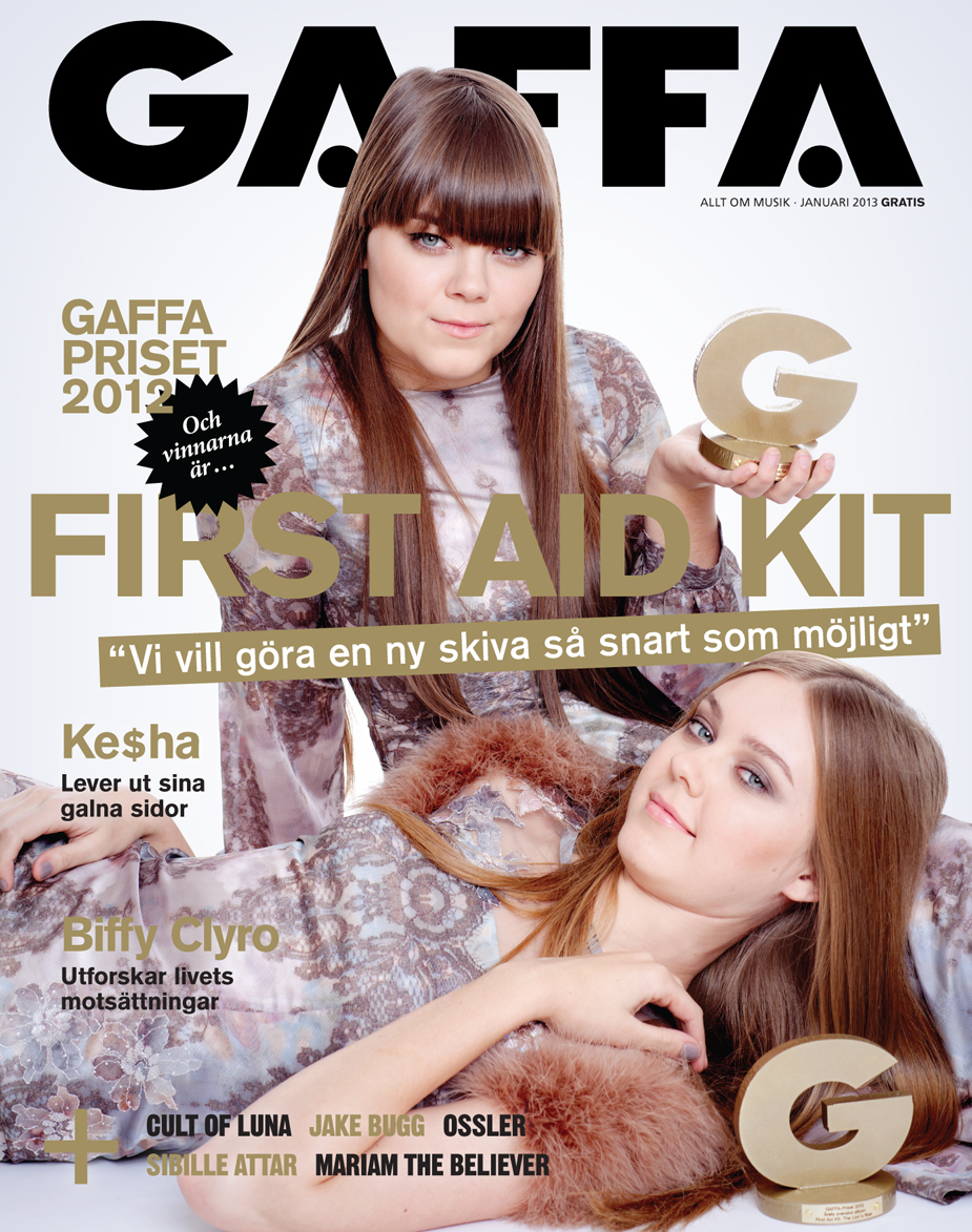 Omslagsfotografering med First Aid Kit för musiktidningen Gaffa av Jessica Lund