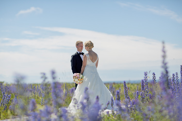 Bröllop i Visby med blåeld
