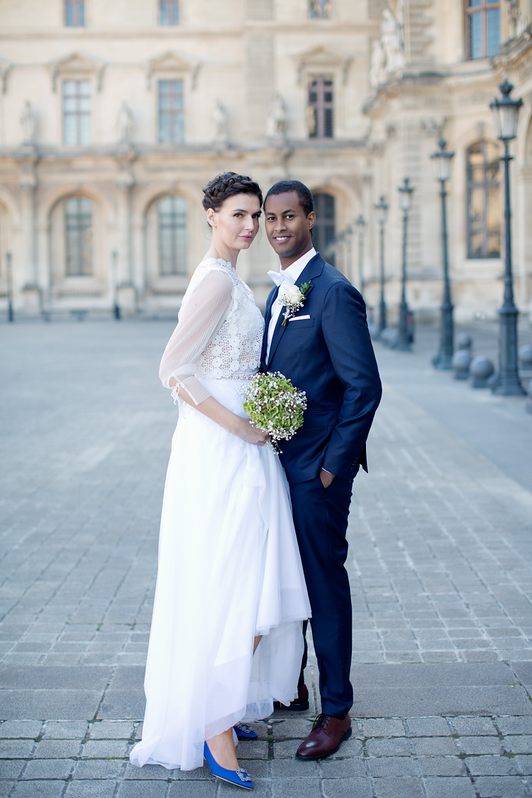 Brudpar fotograferade i Paris
